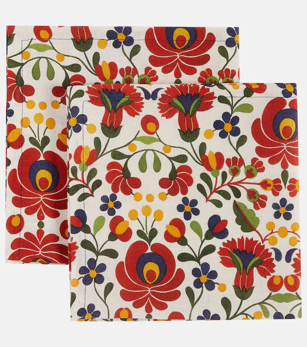  La Doublej La Doublej Set De 2 Servilletas Windflower Large 