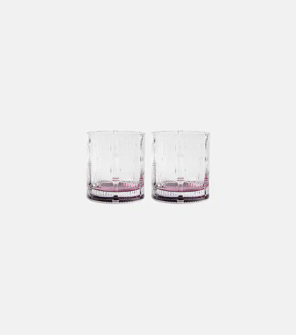  La Doublej La Doublej Set De 2 Vasos Bamboo De Cristal 