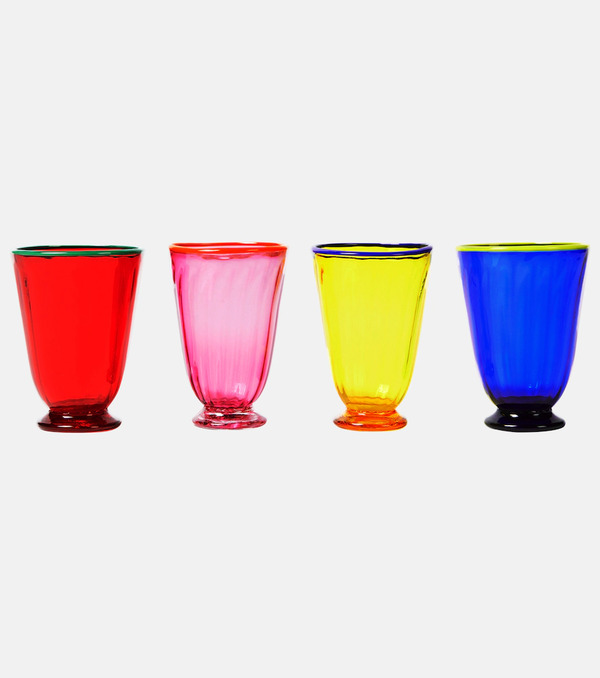  La Doublej La Doublej Set De 4 Vasos Rainbow 