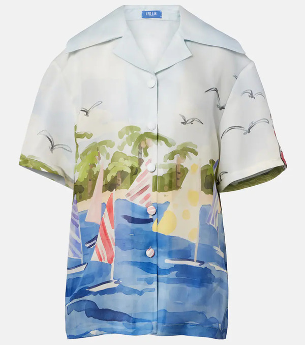  Leo Lin Leo Lin Camisa Casey De Seda Estampada 