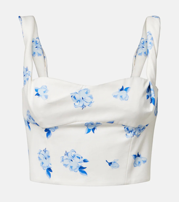  Leo Lin Leo Lin Crop Top Lexi De Algodón Floral 