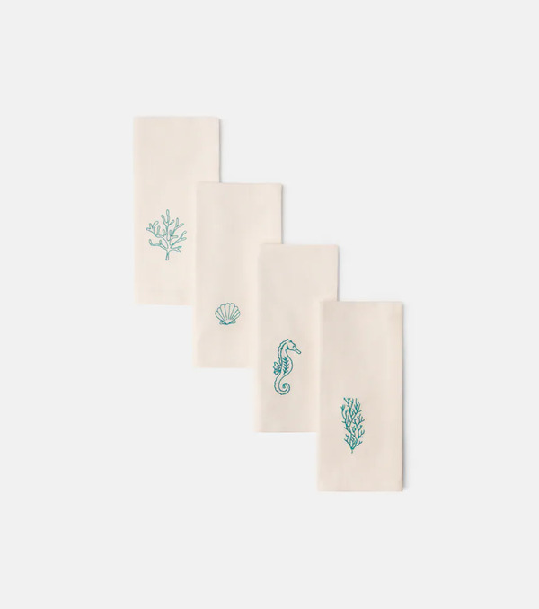  Les-ottomans Les-ottomans Set De 6 Servilletas De Lino 