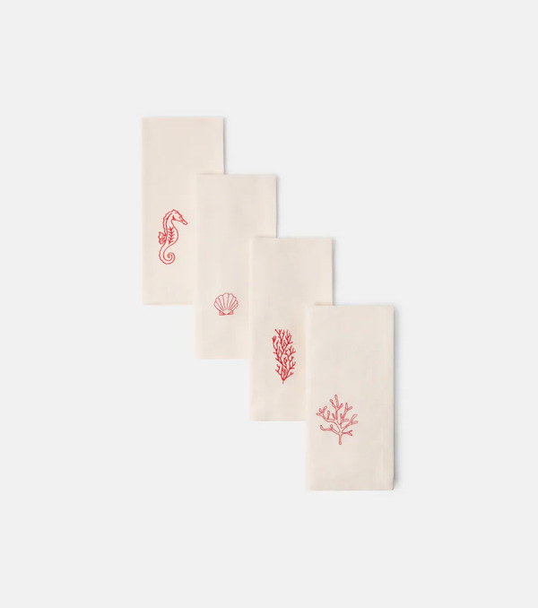  Les-ottomans Les-ottomans Set De 4 Servilletas De Lino 
