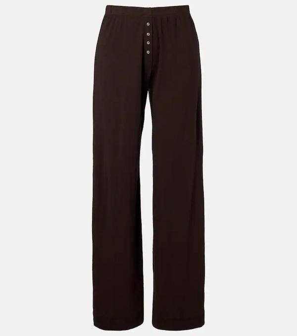  Leset Leset Pantalones Anchos De Pointelle De Algodón 