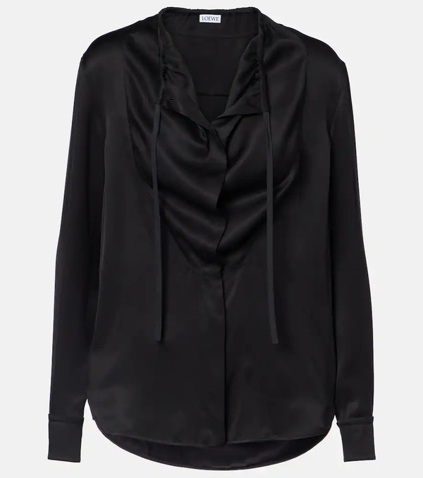  Loewe Loewe Blusa De Satén De Seda 