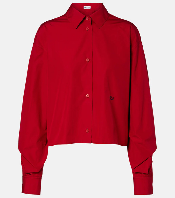  Loewe Loewe Camisa Cropped De Algodón 