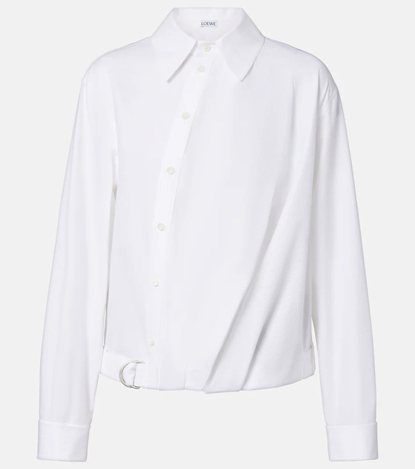  Loewe Loewe Camisa De Popelín De Algodón A Rayas 