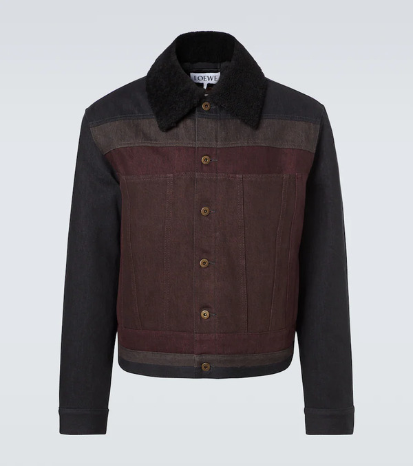  Loewe Loewe Chaqueta De Denim Con Borrego 