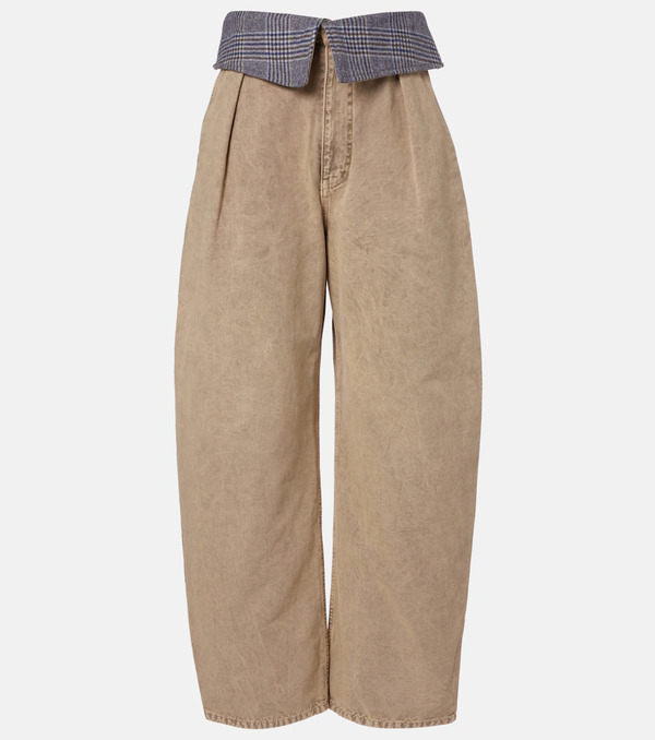  Loewe Loewe Jeans Barrel Con Ribetes De Lana 