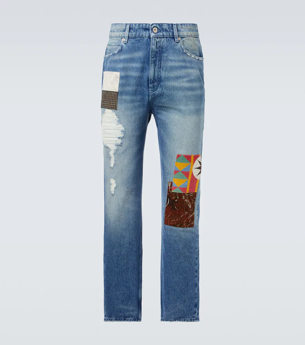  Loewe Loewe Jeans Rectos Con Patchwork 