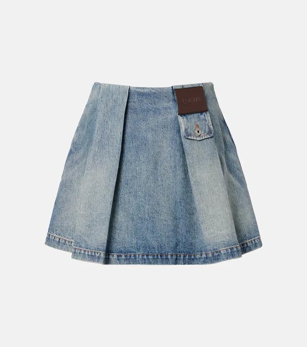  Loewe Loewe Minifalda De Denim Plisada 