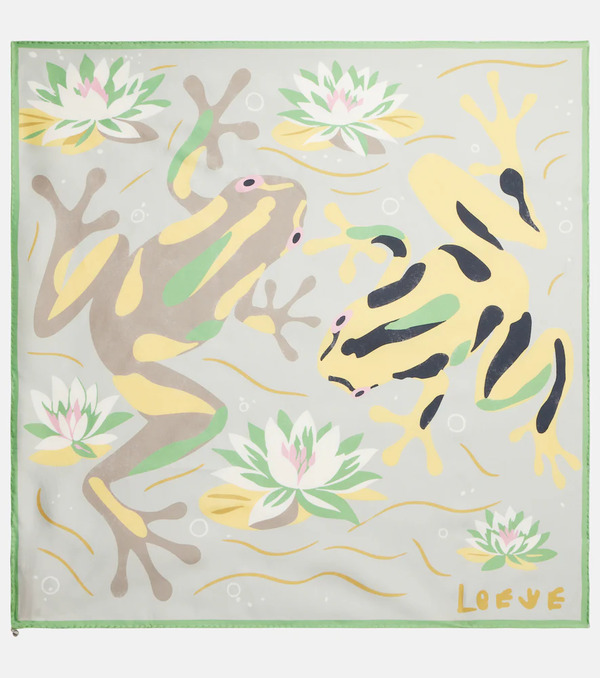  Loewe Loewe Pañuelo De Sarga De Seda Estampado 