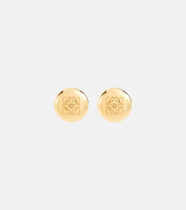 Loewe Loewe Pendientes Pebble De Plata De Ley Con Anagrama 
