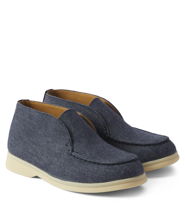  Loro Piana Kids Loro Piana Kids Botines Open Walk De Denim 