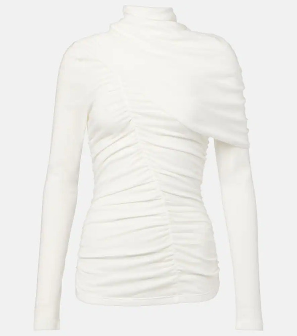 Magda Butrym Magda Butrym Blusa De Algodón Drapeada 