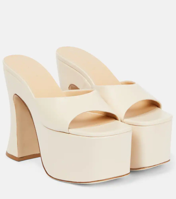  Magda Butrym Magda Butrym Mules De Piel Con Plataforma 