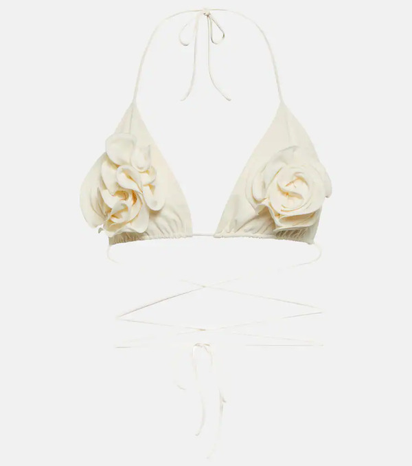  Magda Butrym Magda Butrym Top De Bikini Triangular Con Flores 