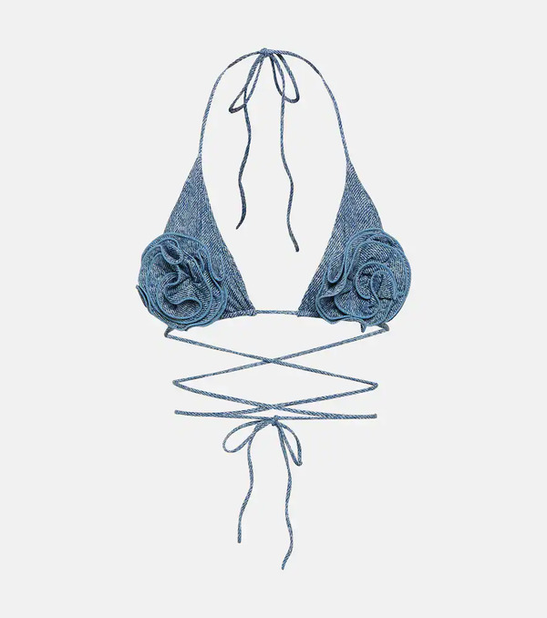  Magda Butrym Magda Butrym Top De Bikini Triangular Con Flores 