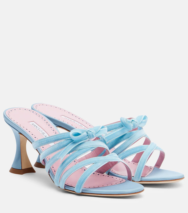  Manolo Blahnik Manolo Blahnik Mules Clementel 70 De Terciopelo 