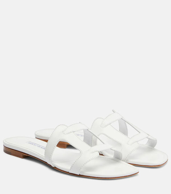  Manolo Blahnik Manolo Blahnik Sandalias Grellanuflat De Piel 