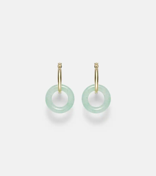  Mateo Mateo Pendientes De Oro De 14 Ct Con Jade 
