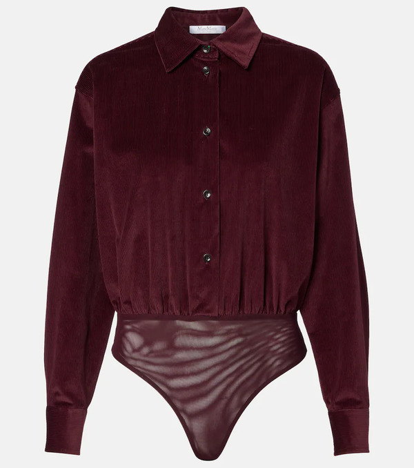  Max Mara Max Mara Body Fertile De Pana De Algodón 