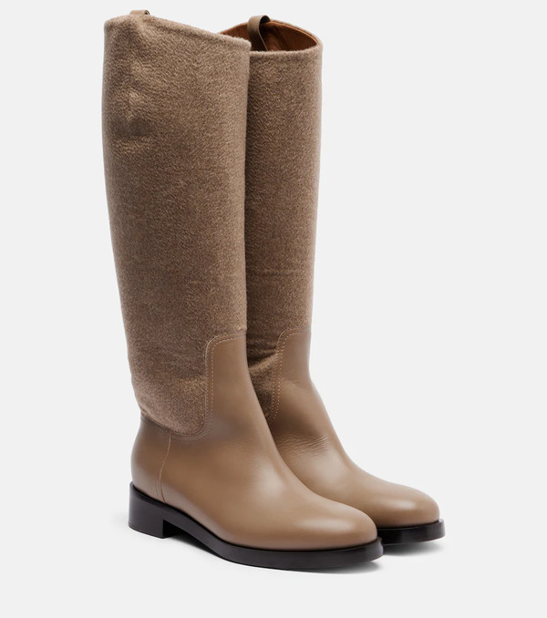  Max Mara Max Mara Botas Altas De Cachemir Y Piel 