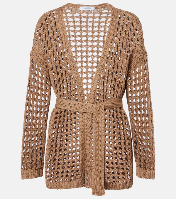  Max Mara Max Mara Cárdigan Envolvente Gelo De Algodón 