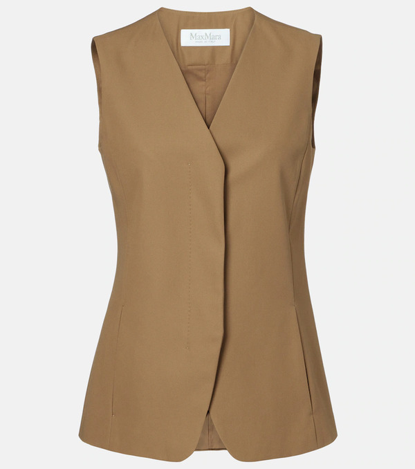 Max Mara Max Mara Chaleco De Sarga De Algodón 