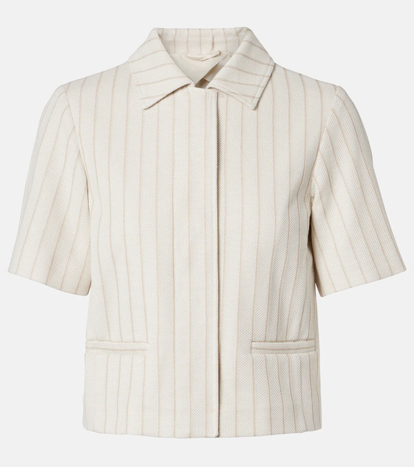  Max Mara Max Mara Chaqueta De Algodón A Rayas 