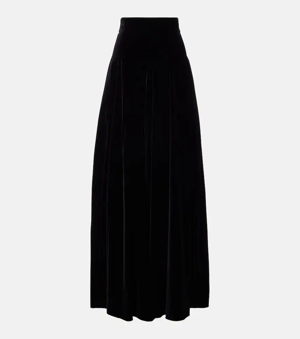  Max Mara Max Mara Falda Larga De Terciopelo De Algodón 