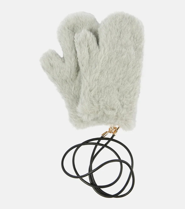 Max Mara Max Mara Manoplas Ombrato De Tejido Teddy 