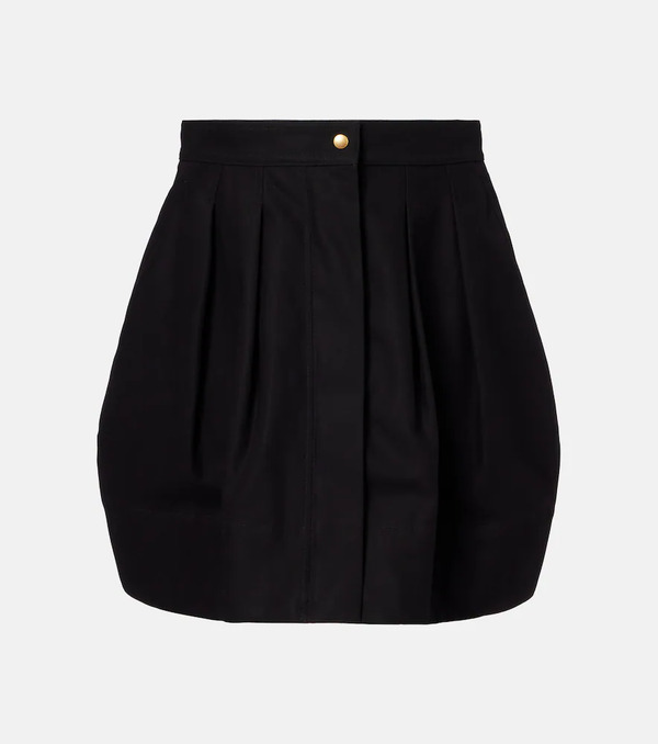  Max Mara Max Mara Minifalda Plisada De Sarga De Algodón 
