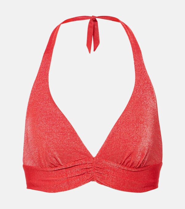  Max Mara Max Mara Top De Bikini Lurex® Con Cuello Halter 
