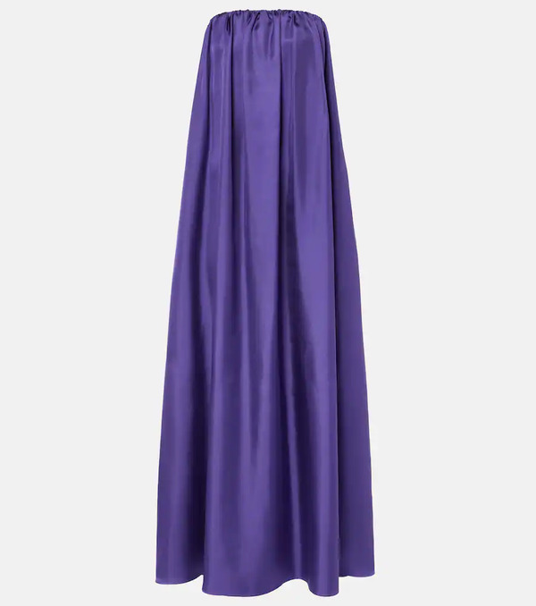  Max Mara Max Mara Vestido Largo Edda De Seda Plisado 