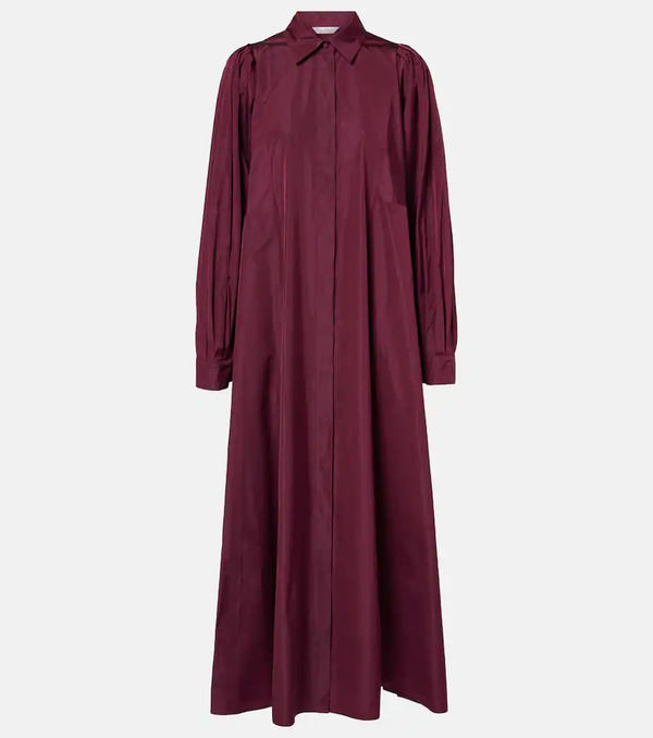  Max Mara Max Mara Vestido Largo Pucci De Tafetán Plisado 