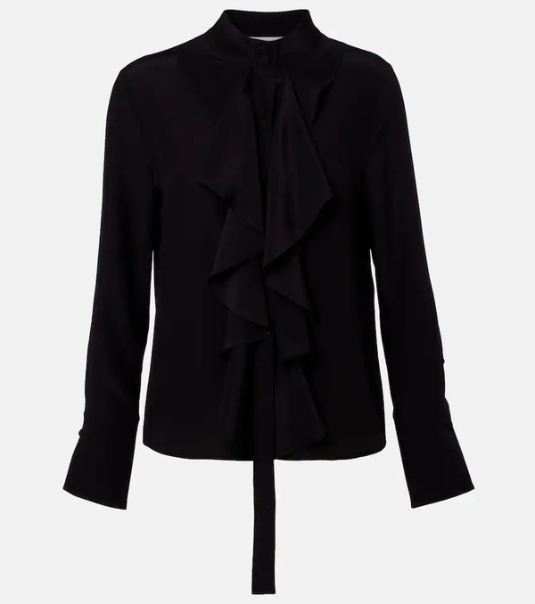  Mcqueen Mcqueen Blusa De Seda Con Volantes 