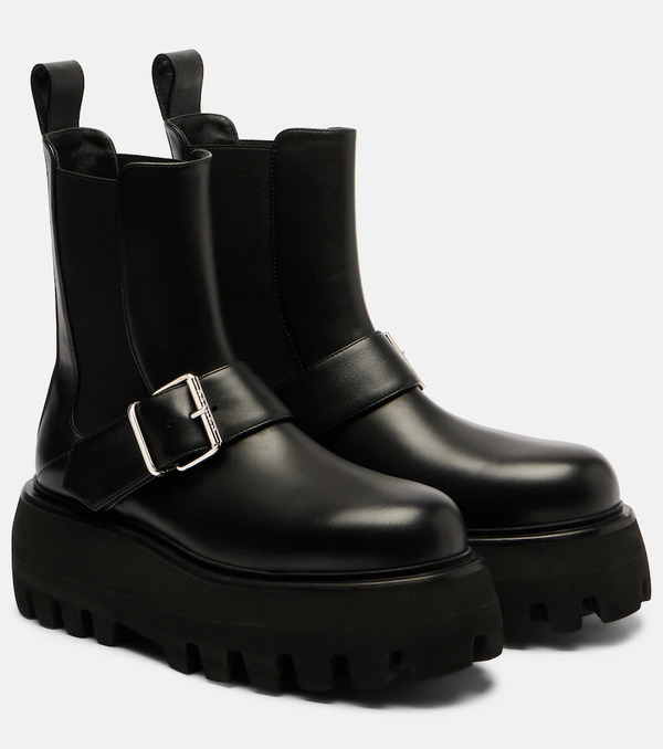  Mcqueen Mcqueen Botines Con Plataforma Sofa Buckle De Piel 