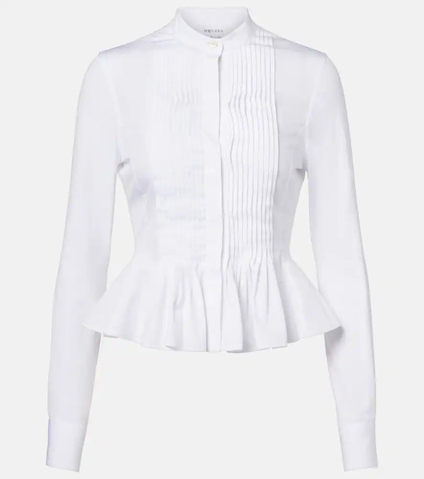  Mcqueen Mcqueen Camisa De Popelín De Algodón Con Peplum 
