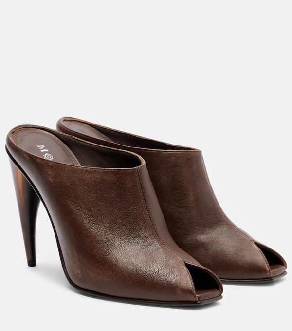  Mcqueen Mcqueen Mules Horn De Piel 