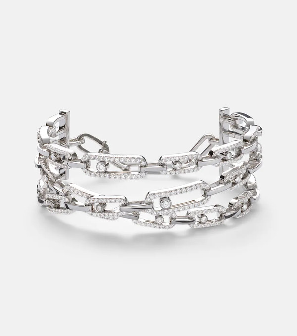  Messika Messika Pulsera Move Link De Oro Blanco De 18 ct Con Diamantes 