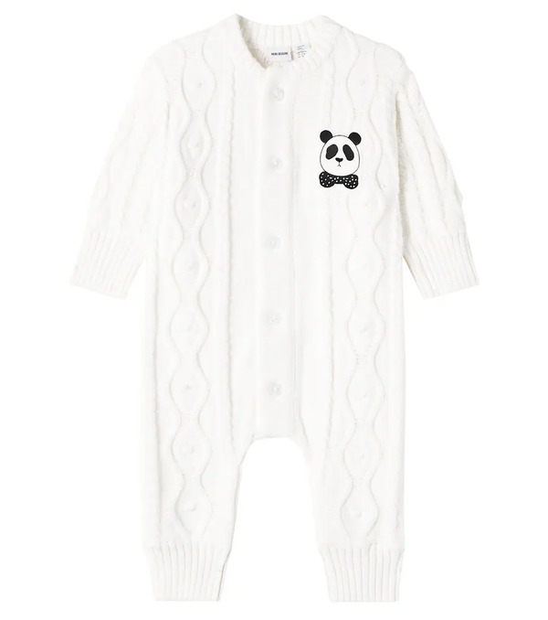  Mini Rodini Mini Rodini Bebé - Body Trenzado Panda De Algodón 