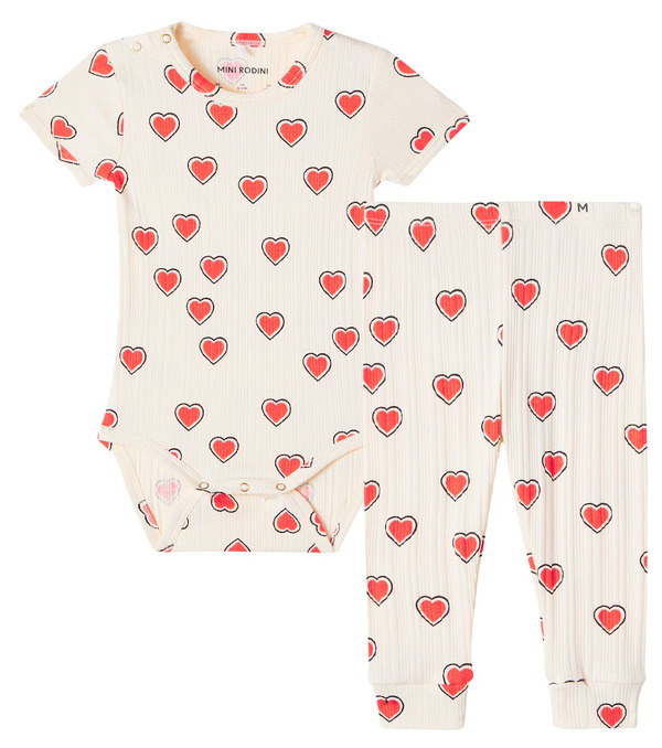  Mini Rodini Mini Rodini Bebé - Set De Body Y Pantalones Estampados 