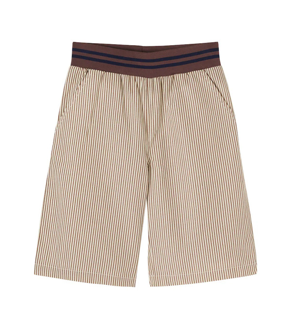  Mini Rodini Mini Rodini Bermudas En Popelín De Algodón A Rayas 
