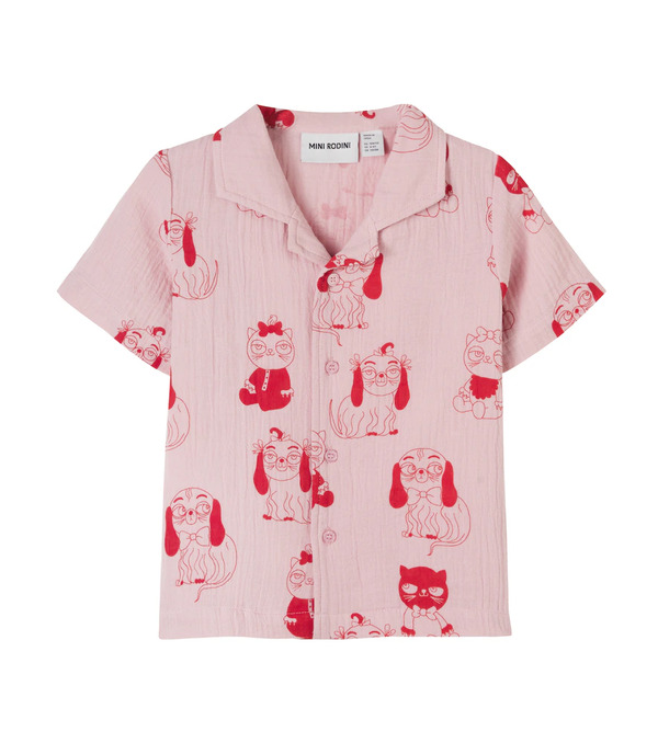  Mini Rodini Mini Rodini Camisa Minibabies De Algodón Estampada 