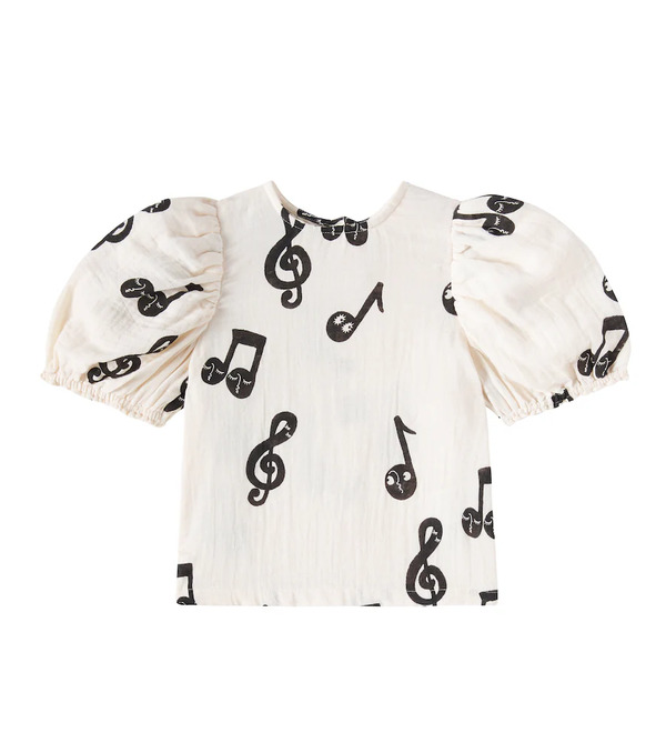  Mini Rodini Mini Rodini Camiseta Note De Muselina De Algodón 