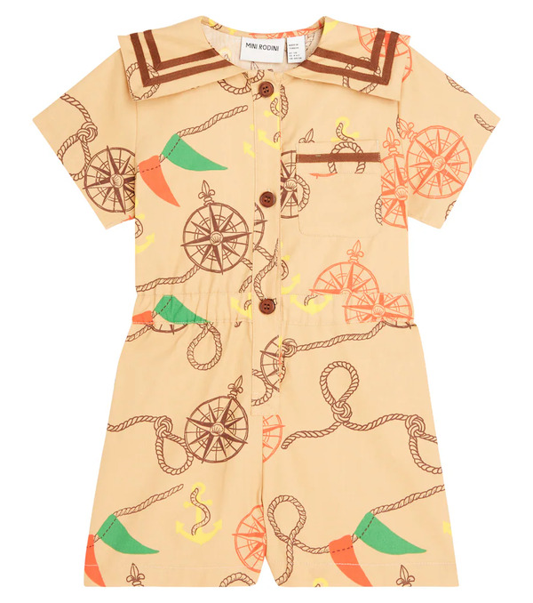 Mini Rodini Mini Rodini Mono Corto Nautical De Algodón 