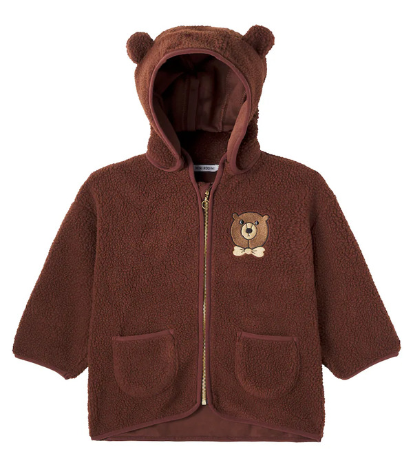  Mini Rodini Mini Rodini Sudadera Bear De Forro Polar Bordada 