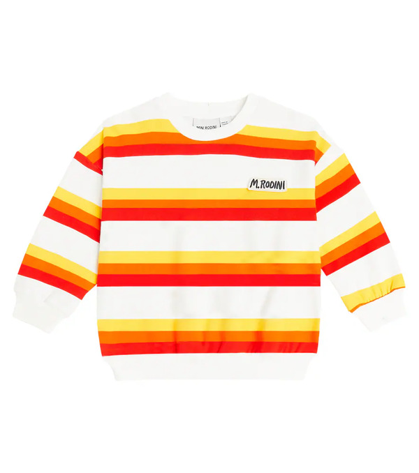  Mini Rodini Mini Rodini Sudadera De Jersey De Algodón A Rayas 