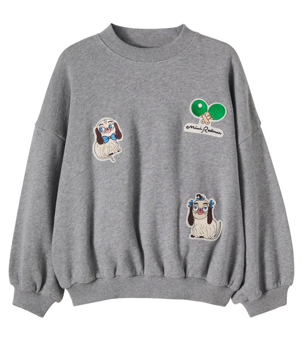  Mini Rodini Mini Rodini Sudadera Minibabies De Jersey De Algodón Con Parche 
